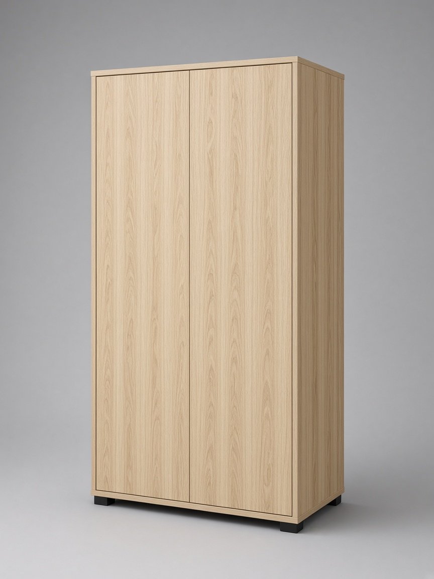 Two-Door Wardrobe — Oak finish